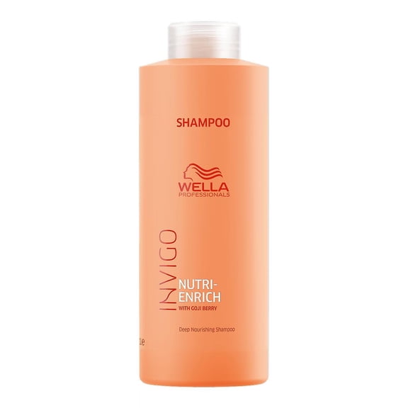 33.8 oz , Wella Pro Invigo Nutri-Enrich Deep Nourishing Shampoo , Hair Scalp Head - Pack of 2 w/ SLEEKSHOP Teasing Comb