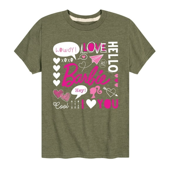 Barbie - Barbie Valentine's Collage - Toddler And Youth Short Sleeve Graphic T-Shirt