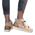 thumbnail image 4 of Women's Casual Winter Warm Walking Shoes, Round Toe Lace Up Fleece Lined Cotton Boots Design with Cushion Sole, Cozy Sneakers for Cold Weather Daily Wear, 4 of 4