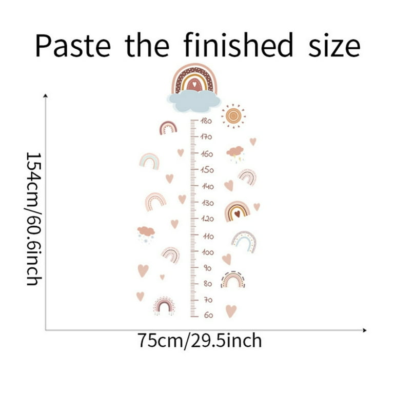 Kids Height Chart Wall Decals, Baby Growth Height Wall Ruler, Lovely Height Measure Wall Stickers, Removable DIY Mural Decor for Kids Bedroom, Nursery, Classroom - Walmart.com kids-height-chart-wall-decals-baby-growth-height-wall-ruler-lovely-height-measure-wall-stickers-removable-diy-mural-decor-for-kids-bedroom-nursery-classroom-walmart-com