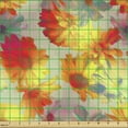 thumbnail image 2 of Ambesonne Floral Fabric by the Yard Upholstery, Art Watercolor Aster Flowers, 3 Yards, Orange Pale Khaki and Rose, 2 of 5