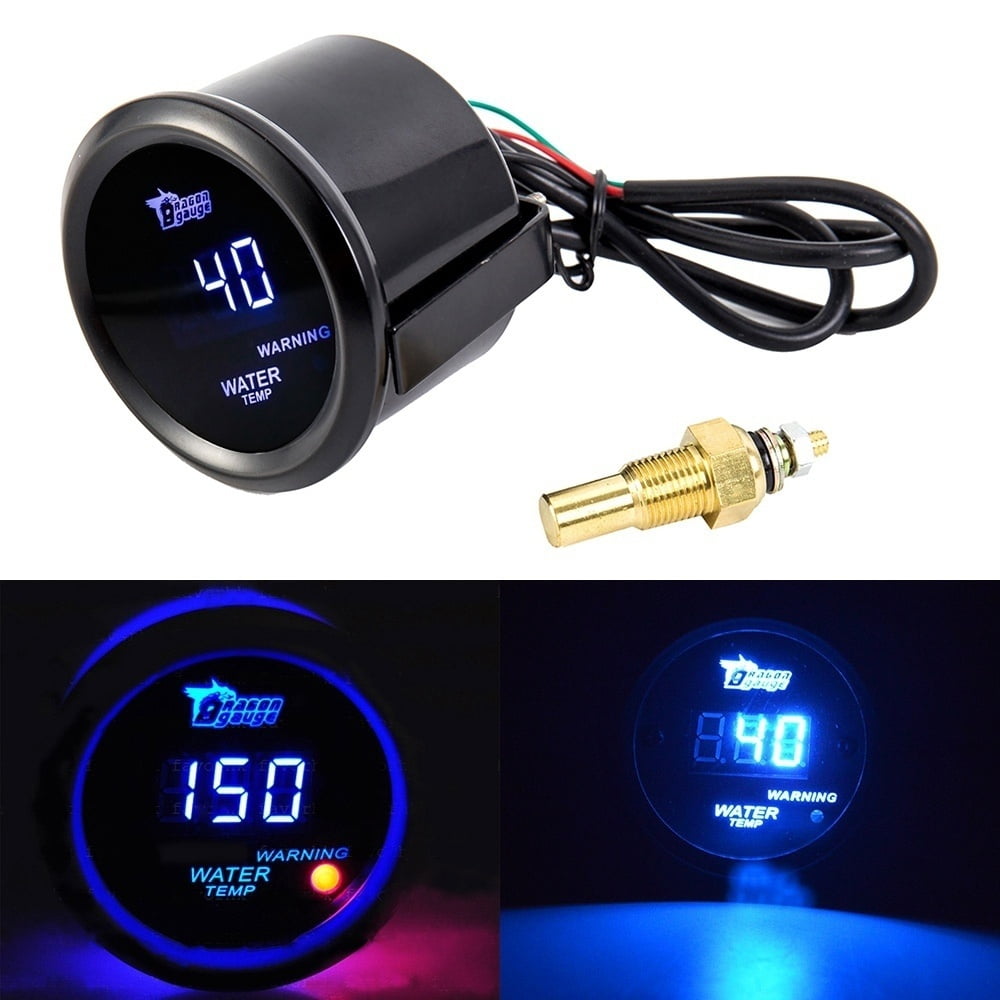 12v motorcycle digital thermometer ultra-thin round