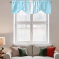 thumbnail image 2 of Aqua White Stripe Tie Up Valance Curtains for Windows, Kitchen Curtains Window Treatments, Modern Rustic Vertical Striped Short Window Shades Valances for Bedroom Bathroom Cafe 42"x18", 2 of 8