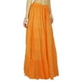 thumbnail image 2 of Phagun Women's Long Skirt Bohemian Gypsy Tiered Cotton Maxi Skirt Beach Wear, 2 of 5