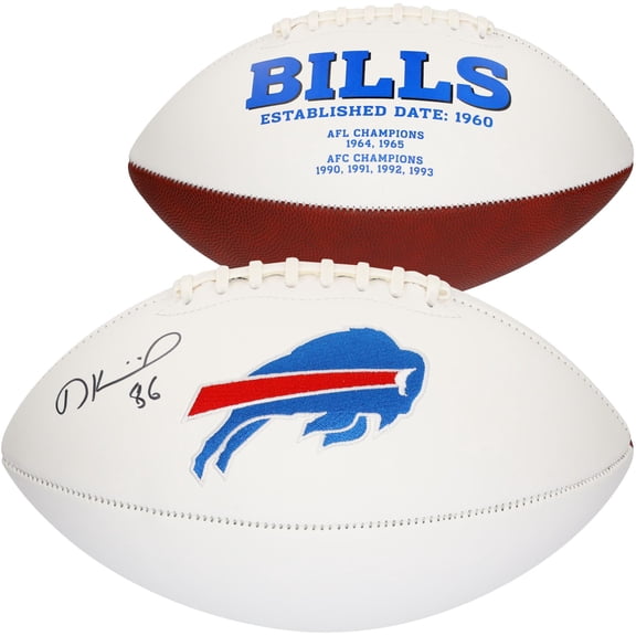 Dalton Kincaid Buffalo Bills Autographed White Panel Football - Fanatics Authentic Certified