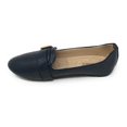 thumbnail image 4 of Victoria K Women's Faux Snake Skin With Gold Buckle Ballerina Flats, 4 of 5