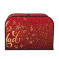 thumbnail image 2 of Goofa Merry Christmas Print Toaster Cover 4 Slice, Four Slice Bread Machine Cover Quilted Toaster Covers Bread Maker Cover Kitchen Appliance Cover, 2 of 7
