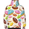 thumbnail image 6 of Bingfone Color Donut Men'S Drawstring Hoodie Long Sleeve Pocket Sweatshirts-3x-Large, 6 of 9
