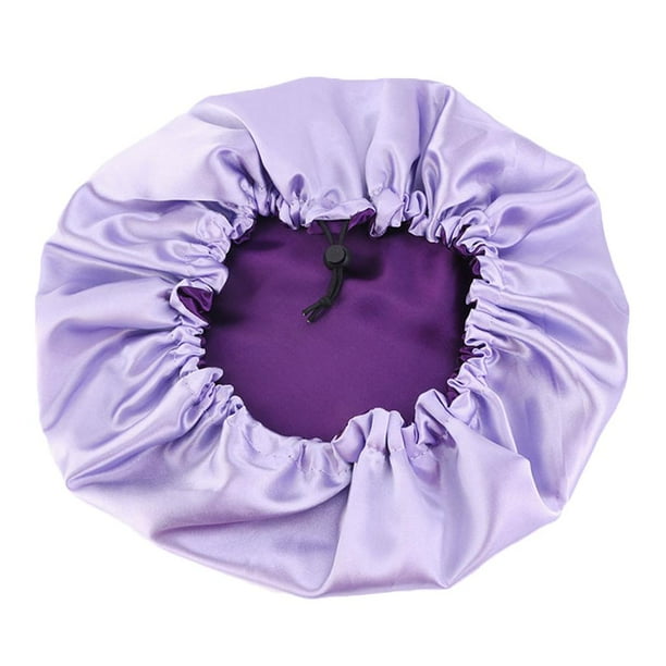 Gorro de Seda Satinado para Dormir, Gorro de Salón Reversible, para El Cabello para Cabeza de s Mujeres - Púrpura Macarena Gorro de dormir con capucha de satén para mujer