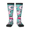 thumbnail image 1 of Fotbe Dogs With Swimming Calcetas Divertidas Estampadas para Hombre y Mujer, Calcetas de Algodón hasta la Rodilla para Caminar, Correr, Enfermería y Embarazo, 1 of 6