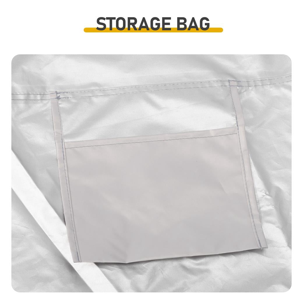 Dual-Door Bike Storage Tent - Arc-Shaped Oxford Cover with Flexible Fiberglass Frame & Efficient Storage Solutions