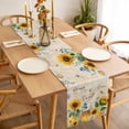thumbnail image 3 of Table Runner 72 Inches Long for Kitchen Dining, Yellow Sunflowers Dresser Scarf Farmhouse, Dining Table Decorations for Wedding/Parties, Daisy Bees Elegant Farmhouse Floral 16 x 72 In, 3 of 8