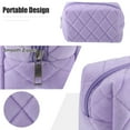 thumbnail image 4 of 1 Pcs Travel Makeup Bag Makeup Brush Holder Makeup Organizer Bag Cosmetics Storage Bag Purple Cloth, 4 of 7