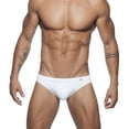 thumbnail image 5 of Bañador de hombre de cintura baja, braguitas de bikini de nailon de color liso, bañador de playa antivergüenza con copa, 5 of 5