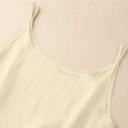 thumbnail image 6 of Only Moment Minimalist Cami amboo hemp Tanks & Camis Women's Sleeveless Short Top Strap Sleeveless Summer 2026 Beige,L, 6 of 7