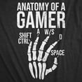 thumbnail image 2 of Mens Funny T Shirts Anatomy Of A Gamer Sarcastic Video Games Tee for Men Graphic Tees, 2 of 9