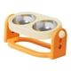 thumbnail image 4 of Comedero elevado e inclinado para gatos, comedero elevado de acero inoxidable para perros, altura ajustable para perros pequeños y medianos de Naranja, 4 of 9