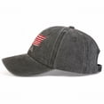 thumbnail image 5 of HuangHuanChen Baseball Cap for Women Men Washed American Flag Retro Adjustable Sun Hats Fashion Trucker Cap Unisex VisorGreen, 5 of 5