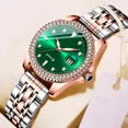 thumbnail image 2 of Reloj Acero Inoxidable Brillantes Esfera Fechador Cx Color de la correa Oro Rosado Plata, 2 of 5