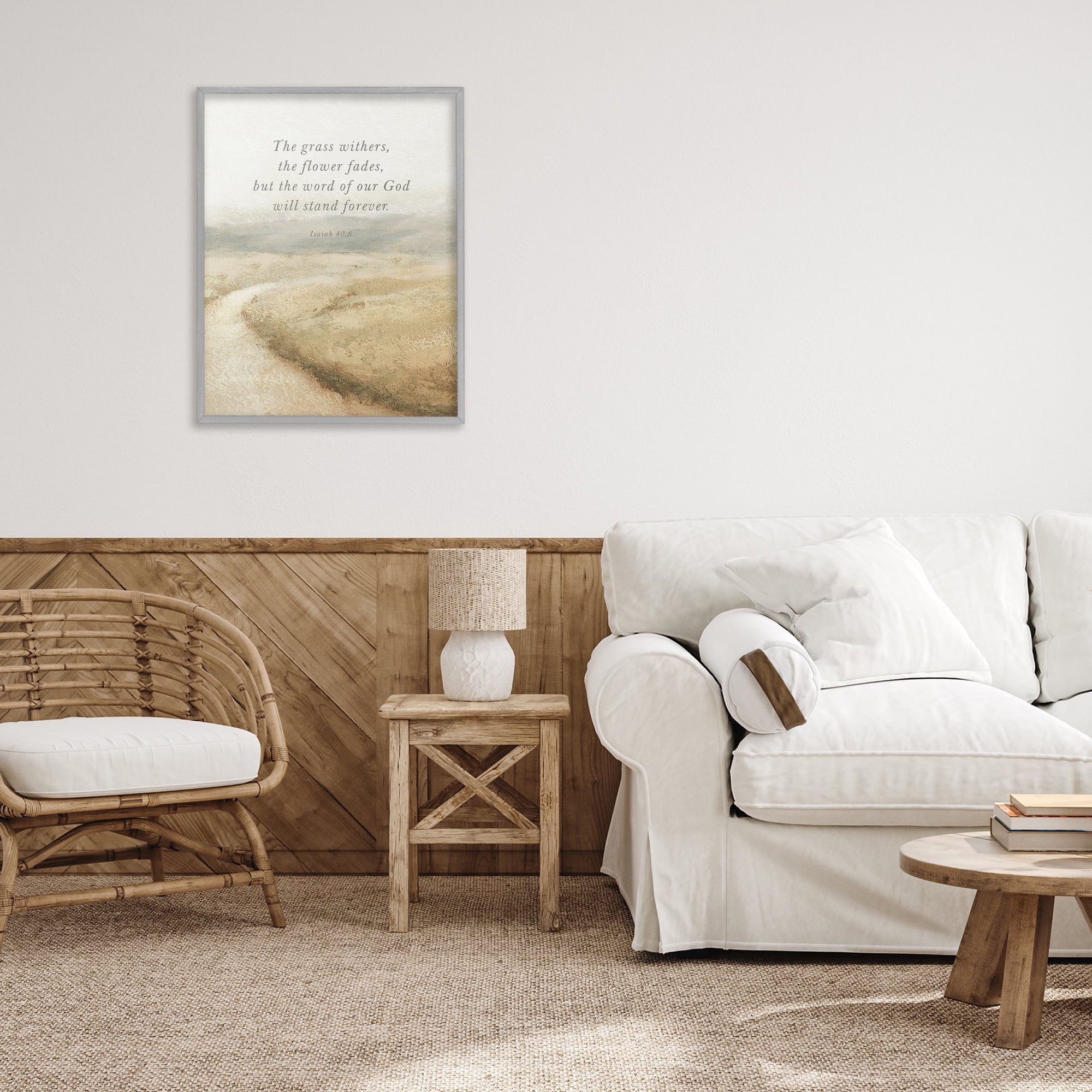 Stupell Industries Word Of God Isaiah Proverb Gray Framed Giclee Art, design by John Spaeth