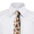 thumbnail image 3 of Men's Tie, Tasty Pizza Triangle Slices, 3.7", Sand Brown Red and Peach, by Ambesonne, 3 of 4