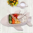 thumbnail image 4 of Airplane Shaped Kids Tableware Set With Separate Plates Cutlery And Drinking Cup For Kitchen Dining Use, 4 of 6
