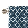 thumbnail image 4 of Lake Blue Moroccon Valances for Windows Farmhouse Kitchen Curtains Valances Rod Pocket Valance Curtains for Kitchen Windows Minimalist Ethnic Bohemian Aesthetic Window Valances for Bathroom 42"x12", 4 of 6