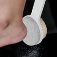 thumbnail image 3 of Pierre Ponce et Brosse de Douche, Brosse à Récurer pour Bain avec Pierre Ponce Réutilisable Trou de Suspension Double Face pour Nettoyage en Profondeur de la Douche, 3 of 7