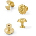 thumbnail image 7 of Brass Drawer Knobs, Solid Copper Gold Brass Cabinet Knobs Decorative Knob Vintage Antique Flower Round Brushed Gold Solid Copper Drawer Cabinet Dresser Knob Pull Handle$$Tools & Hardware Other, 7 of 7