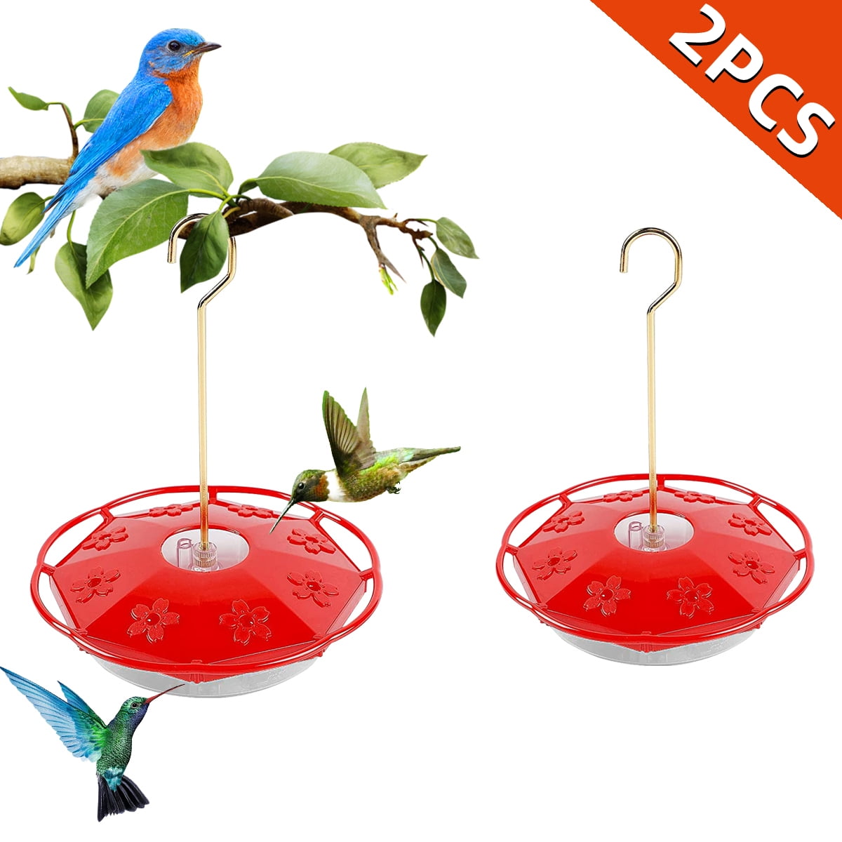 Hummingbird Feeder Bird Feeders with 8 Feeding Ports for Outdoor Window