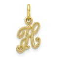 thumbnail image 4 of 10k Yellow Gold Initial H Charm Pendant, 4 of 7