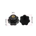 thumbnail image 2 of Unique Bargains 4 Pcs Poignée Bouton Étoile Diamètre M10 Insert en Laiton Fileté Femelle Noir, 2 of 4