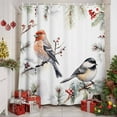 thumbnail image 2 of Christmas Robins Shower Curtains for Bathroom, on Pine Tree Winter Berry Waterproof Fabric Shower Curtain for Bathroom Bathtub Decoration, Machine Washable, 60"x72", 2 of 9