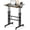 Maroon, variant on Small Standing Desk with Wheels, Stand Up Desk, Mobile Desk, Portable Standing Desk on Wheels, Standing Desk for Walking Pad, Rolling Desk Adjustable Height, Rolling Computer Desk, Tall Desk on Wheels