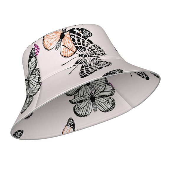 Kdxio Reflective Bucket Hat - Beautiful Butterfly Print Bucket Hat for Men,Women