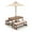Brown, variant on Gymax Kids Wood Picnic Table and Bench Set w/ Cushions Umbrella for Indoor Outdoor Brown