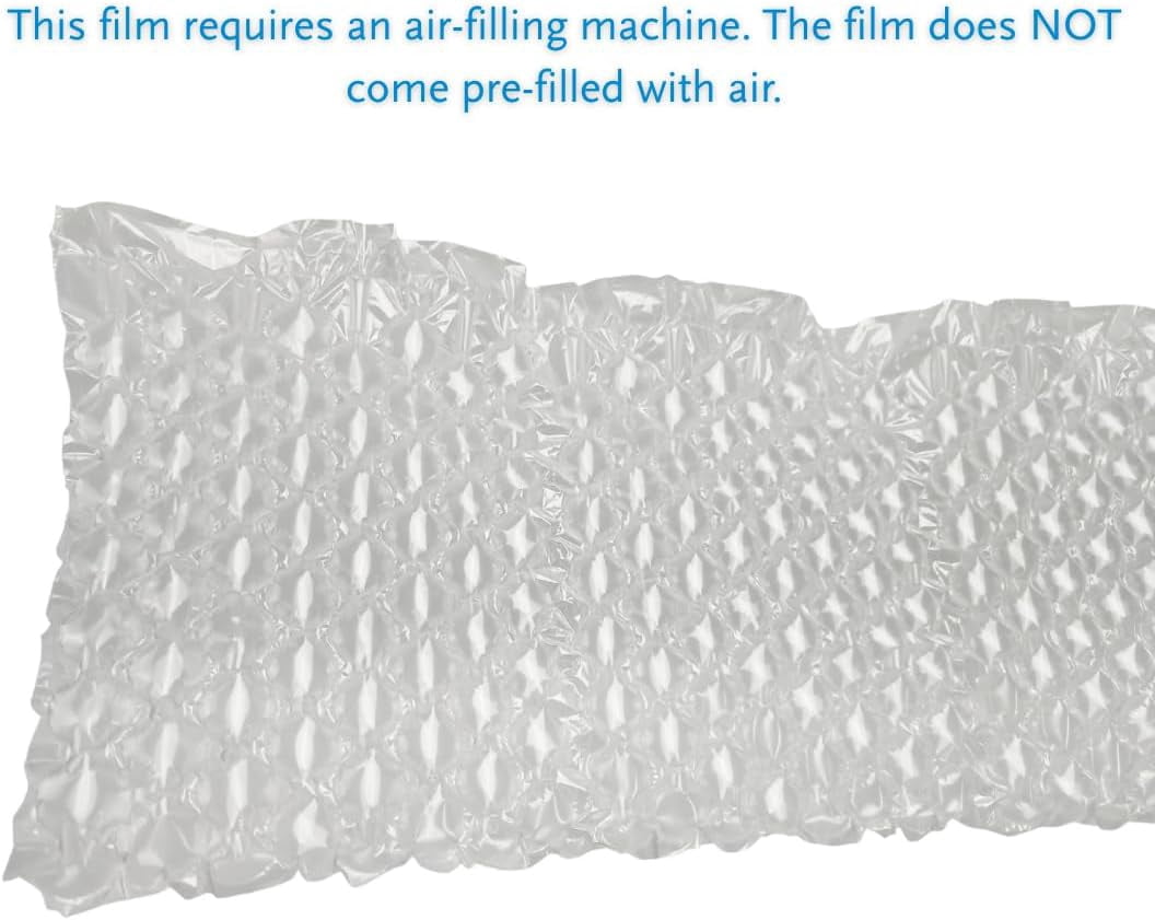 Nylon-Enriched HDPE+PA Bubble Pillow Film Roll – 1000ft x 16" x 12", Perforated Every 12", Air Cushion Packing Material for Shipping, Moving, Improved Barrier, Thicker & Long-Lasting