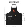 thumbnail image 4 of 2 Pack Adjustable Bib Apron with Front Pocket Stylish Black Design with ' M C ' Flame Detail Perfect for Cooking, 4 of 5