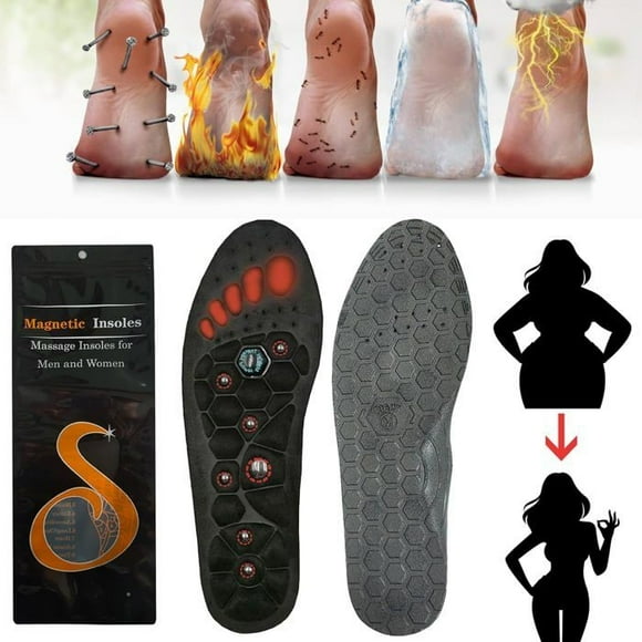 Akusoli Orthopedic Insoles for Men and Women, Plantar Fasciitis Reflexology, Foot Care (1 Pair, Size S)