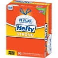 thumbnail image 3 of Hefty Strong Tall Kitchen Drawstring Bags, 13gal, .9 mil, White, 90/Box, 3 of 8