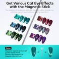 thumbnail image 2 of Set de esmaltes de uñas Modelones Cat Eye Gel 6 colores con imán, 2 of 9