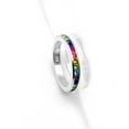 thumbnail image 4 of Sterling Silver Jewelco London Multi Colour CZ Rainbow Full Eternity Ring 3.5mm, 4 of 7