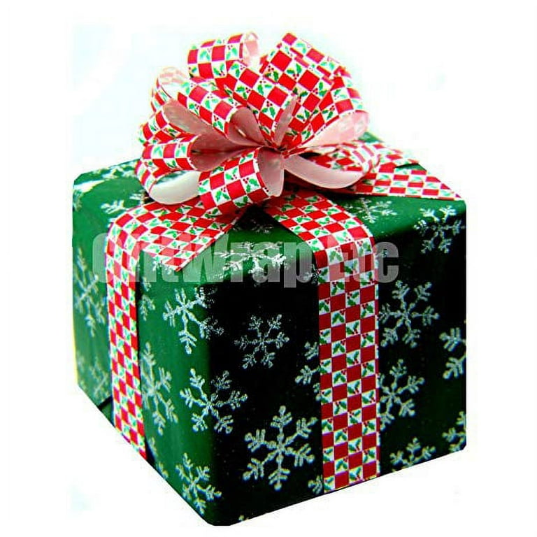 Christmas Gift Wrap Ribbon - 1 1/4 x 50 Yards, Holly Mistletoe 
