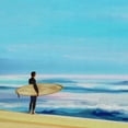 thumbnail image 3 of Fine Art Canvas Mid Century Surfer Ocean Waves by Studio Arts Canvas Art Print, 3 of 4