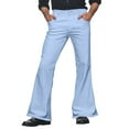 thumbnail image 1 of Zszcpp High Waisted Pants Mens Solid Daily Life Vintage Wide Leg Simple Style Carnival Disco Flared Trousers Casual Trouser, 1 of 5