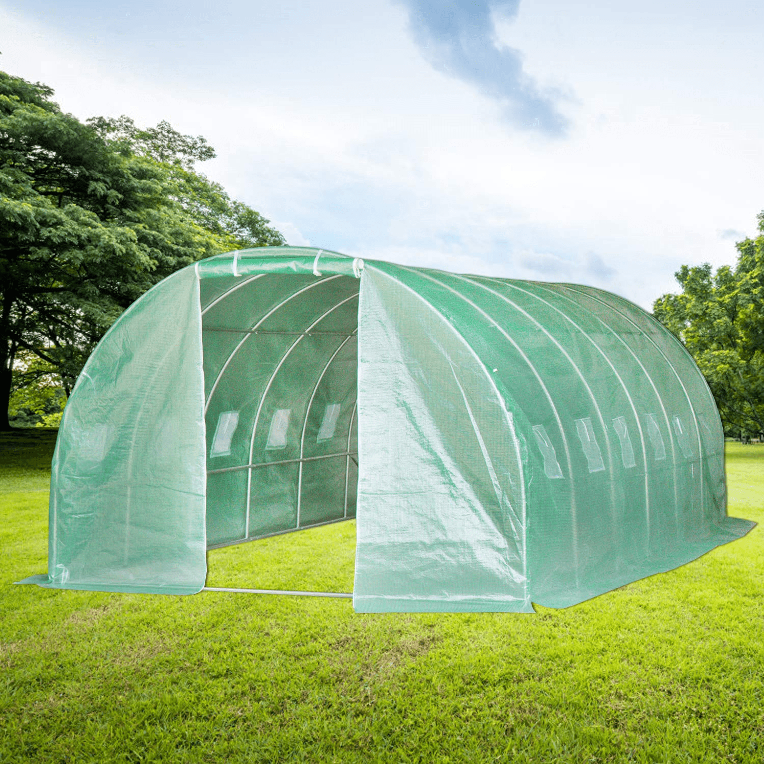 Oarlike Greenhouses for Outdoor 10x7x7FT Large Hot House for Garden Plant w/ Heavy Duty Galvanized Steel Frame Portable Walk-in Tunnel Tent 