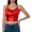 Red, variant on Shiny Metallic Crop Camisole Tops for Women Halter Neck Low Back Sparkly Pu Leather Cami Tank Tops Disco Party Clubwear