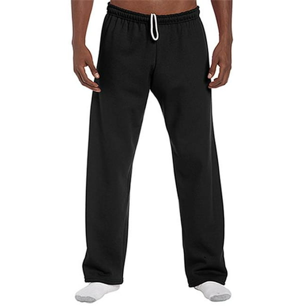 Gildan Open Bottom Sweatpants Black - XL Case of 12 - Walmart.com ...