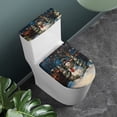 thumbnail image 3 of HELLHERO Snowman Toilet Seat Lid Cover Set 2 Pack 17x21 Inches Fashion Merry Christmas, 3 of 8
