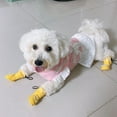 thumbnail image 6 of 4Pcs Waterproof Dog Boots Dog Shoes for Snow and Rain Middle and Small Dogs (Yellow) - L, 6 of 7